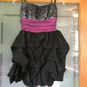 Black Ruffle Homecoming Dress